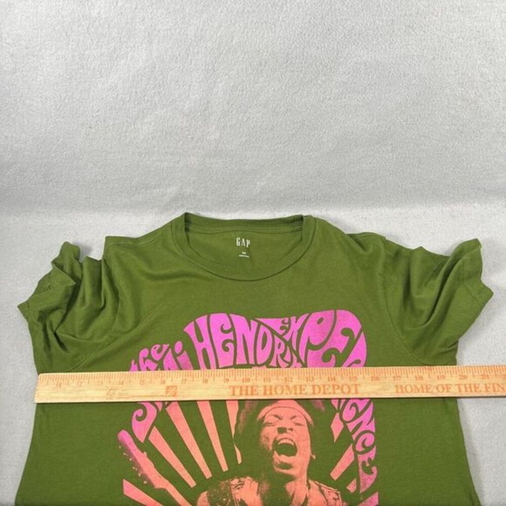 Jimi Hendrix Gap T-Shirt Mens Size XS Green Pink Graphic Psychedelic Music Tee - Picture 11 of 13